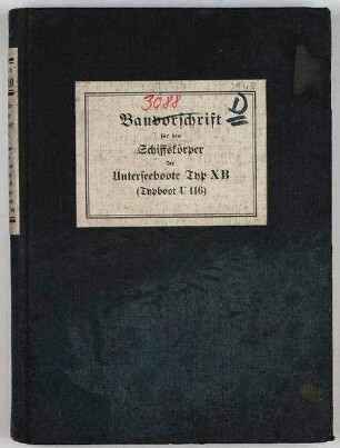 Bauvorschrift Unterseeboote Typ X B