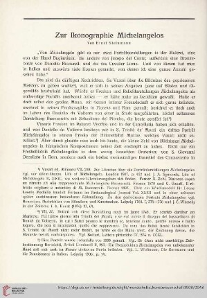 1: Zur Ikonographie Michelangelos