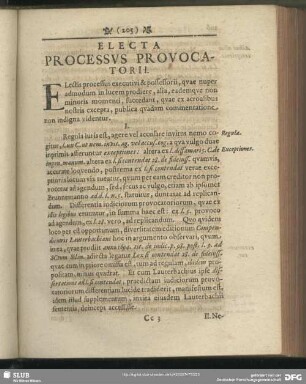 Electa Processus Provocatorii