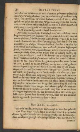 Het XXXI. Capittel