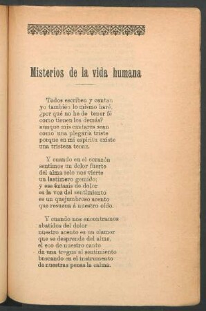 Misterios de la vida humana