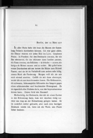 Berlin, den 10. März 1910