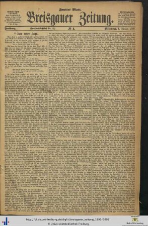 01.01.1890 (Zweites Blatt)