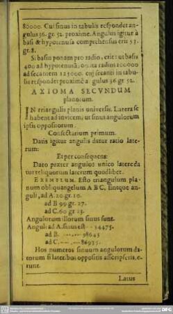 Axioma Secundum planorum