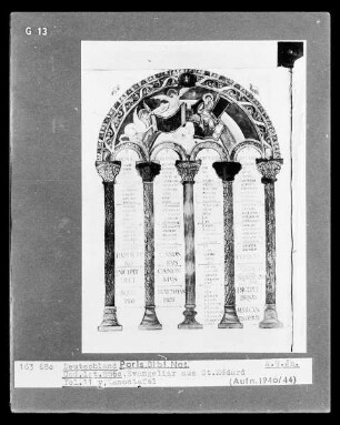 Evangeliar aus Saint-Médard in Soisson — Evangeliar aus Saint-Médard in Soisson, Folio 11versoKanontafel