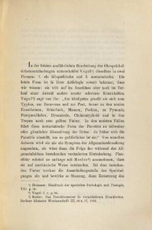Zur Aetiologie der Parotitis : Inaug. Diss.