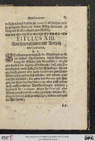 Titulus XIII