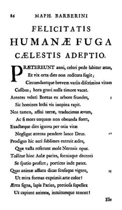 Felicitatis Humanæ Fuga Cælestis Adeptio.