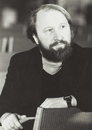 Porträt des Komponisten Georg Katzer. Fotografie von Evelyn Richter, Leipzig 1980