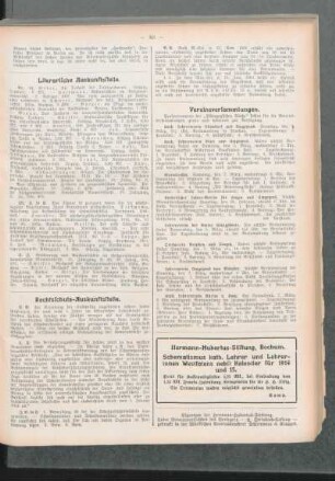 Hermann-Hubertus-Stiftung, Bochum : Schematismus kath. Lehrer und Lehrerinnen Westfalens nebst Kalender für 1914 und 15.