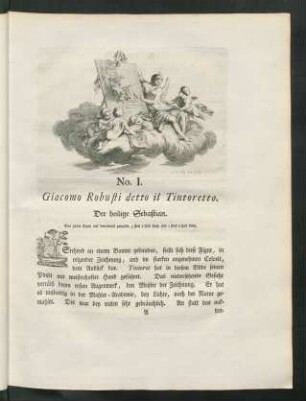 No. I. Giacomo Robusti detto il Tintoretto. Der heilige Sebastian