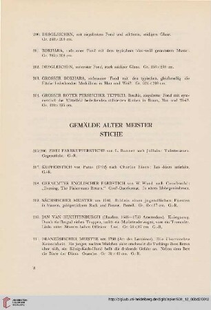 Gemälde Alter Meister – Stiche (Nr. 205-227)