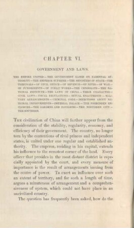 Chapter VI. Government and laws