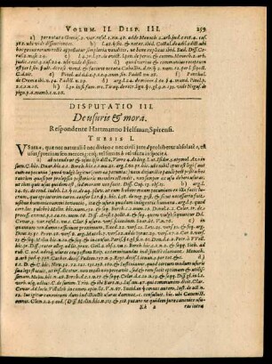 Disputatio III. De usuris et mora.