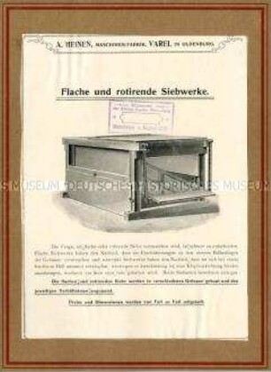Flache und rotierende Siebwerke für die Torfherstellung