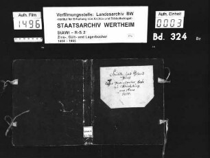Gült- und Zehntbuch des Bronnbacher Hofs zu Würzburg