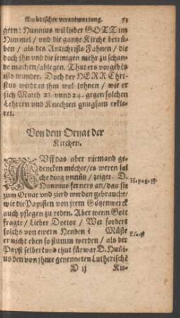 Von dem Ornat der Kirchen.