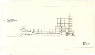 Gsaenger, Gustav; München; Hallenbad - Nordseite (Ansicht)