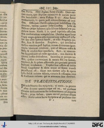 De Praedestinatione.