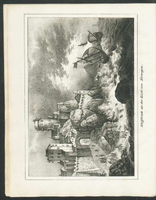 Tafel: Schiffbruch an der Küste von Norwegen.