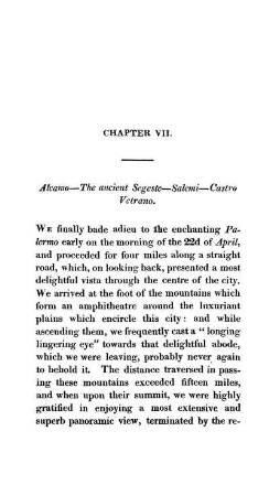CHAP. VII. - Alcamo - The ancient Segeste - Salemi - Castro Vetrano