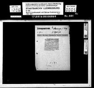 Organisation Escherich: Zeitungsmeldungen