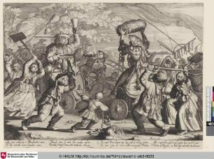[Der Kampf zwischen den Fetten und den Mageren mit Fleisch und Fisch; The fight between the lean and the fat; Le Combat du Gras et du Maigre]