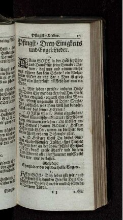 Pfingst- Drey-Einigkeits und Engel-Lieder