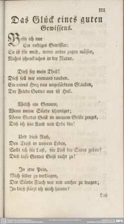 Das Glück eines guten Gewissens