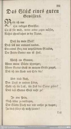 Das Glück eines guten Gewissens