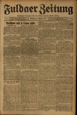 Ausgabe vom Dienstag, den 10. Januar 1922.