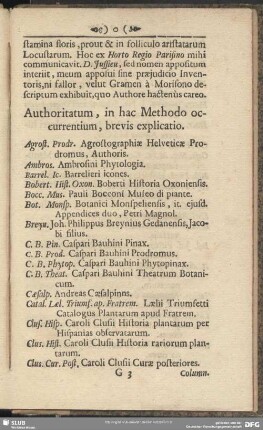 Authoritatum, in hac Methodo occurrentium, brevis explicatio