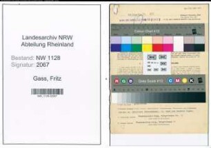 Entnazifizierung Fritz Gass , geb. 13.08.1922 (Angestellter)