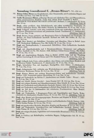 Sammlung Generalkonsul E. (Nr. 791-819)
