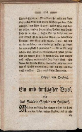 Ein und funfzigster Brief - Sechszigster Brief