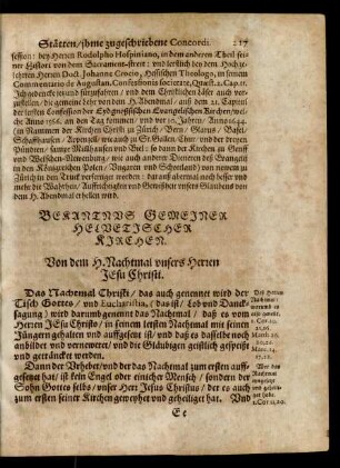 Bekantnus Gemeiner Helvetischer Kirchen