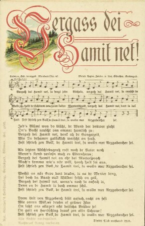 Vergass dei Hamit net