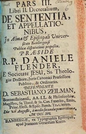 Pars III. libri II. decretalium de sententia et appellationibus