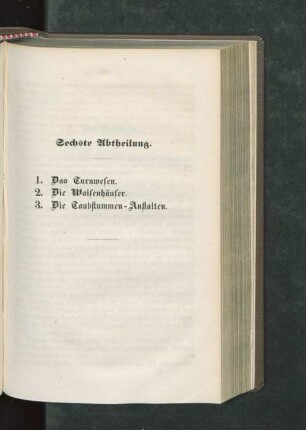 Sechste Abtheilung