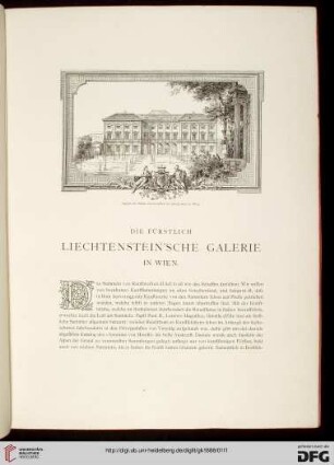 Die Fürstlich Liechtenstein'sche Galerie in Wien, [1]