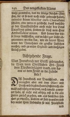 Achtzehende Frage.