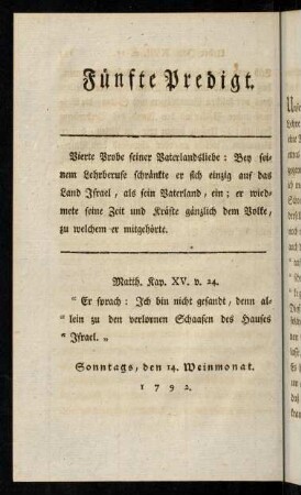 138-162, Fünfte Predigt.