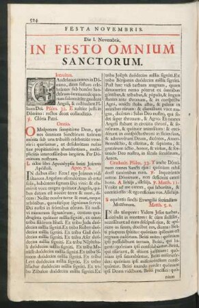 In Festo Omnium Sanctorum