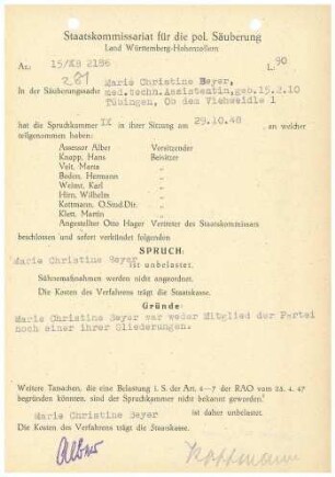 Beyer, Marie Christine