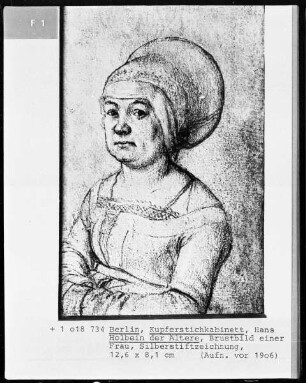 Skizzenbuch — Bildnis einer Augsburger Frau mit Haube