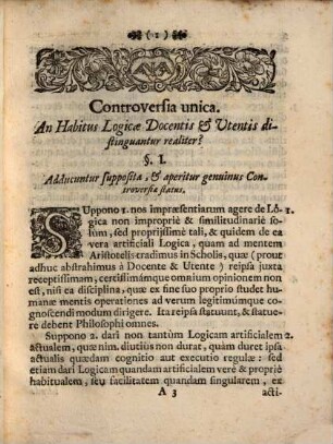 Exercitatio undecima philosophica, seu controversia unica, de logica docente et utente habituali
