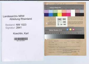 Entnazifizierung Karl Koechlin , geb. 14.04.1904 (Apotheker)