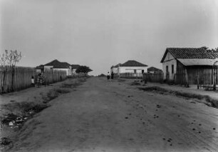 Kolonistensiedlung : Blick auf eine Straße in einer aus einem ehemaligen Landgut hervorgegangenen Siedlung.