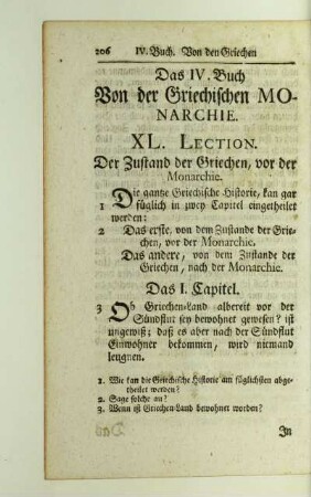 Das IV. Buch. Von der Griechischen Monarchie