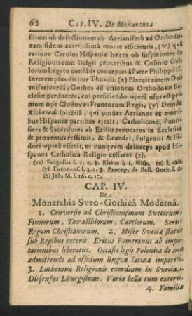 Cap. IV. De Monarchia Sveo-Gothica Moderna.